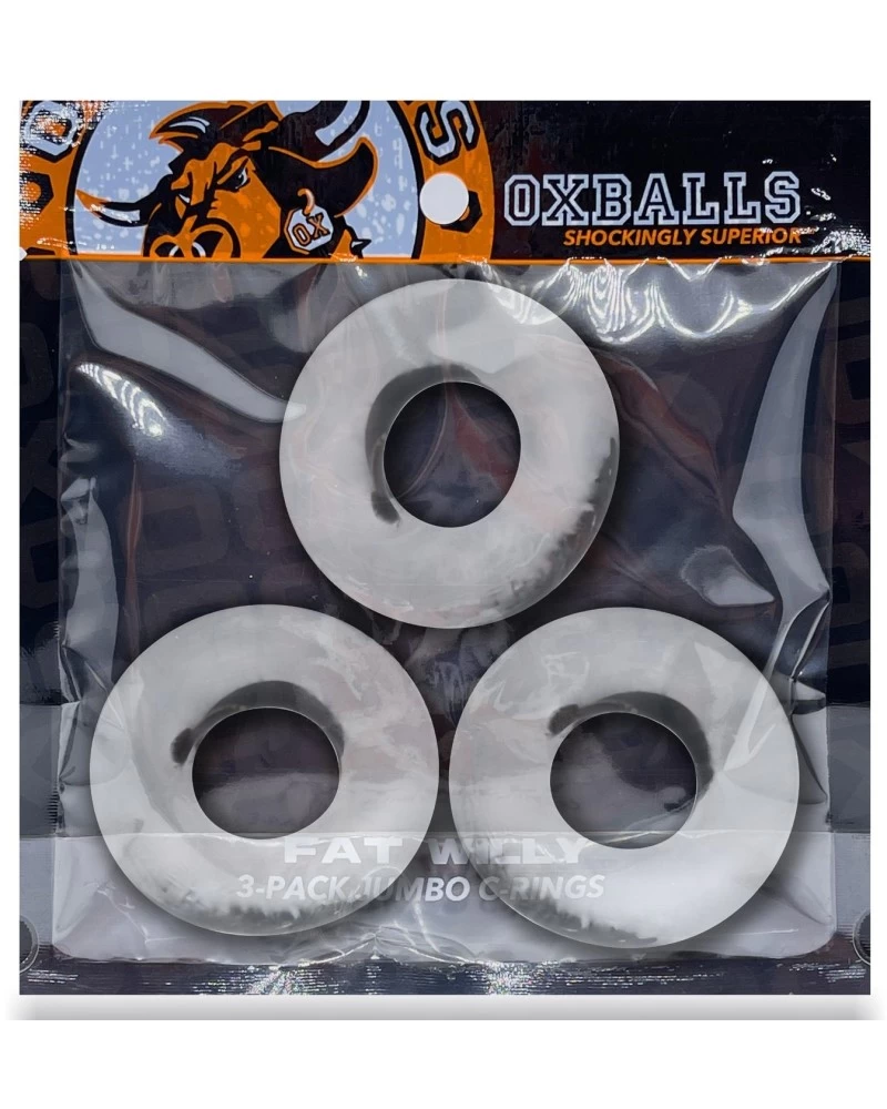 Oxballs Lot De 3 Cockrings Fat Willy Transparents – Image 2