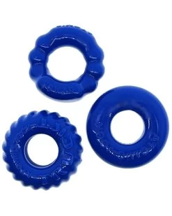 Lot De 3 Cockrings Oxballs Bonemaker Bleu