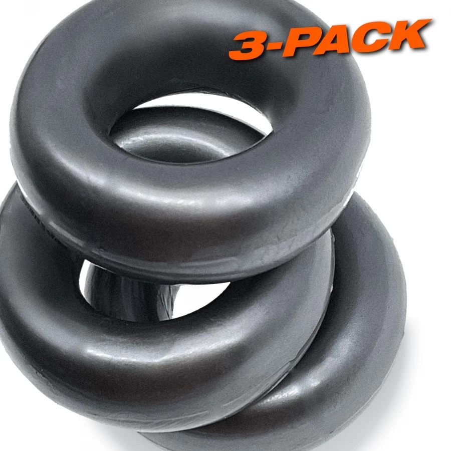 Lot De 3 Cockrings Oxballs FAT WILLY Gris – Image 4