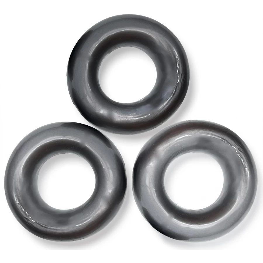 Lot De 3 Cockrings Oxballs FAT WILLY Gris