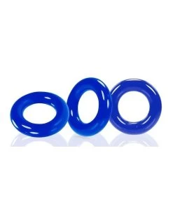 Oxballs Lot De 3 Cockrings Willy Rings Bleus