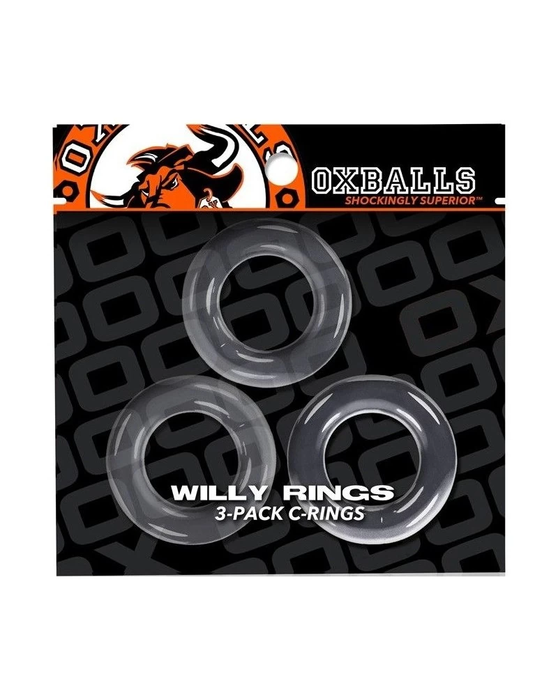 Oxballs Lot De 3 Cockrings Willy Rings Transparents – Image 2