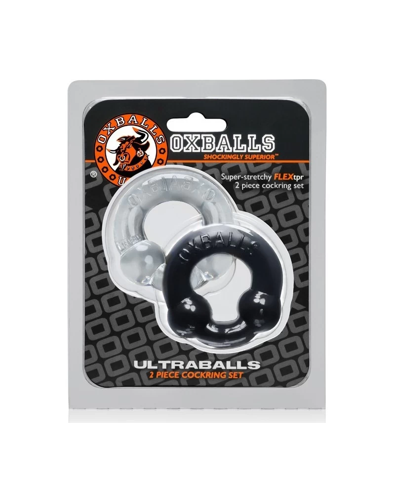 Pack Cockrings Ultraballs Oxballs Clear-Noir – Image 2