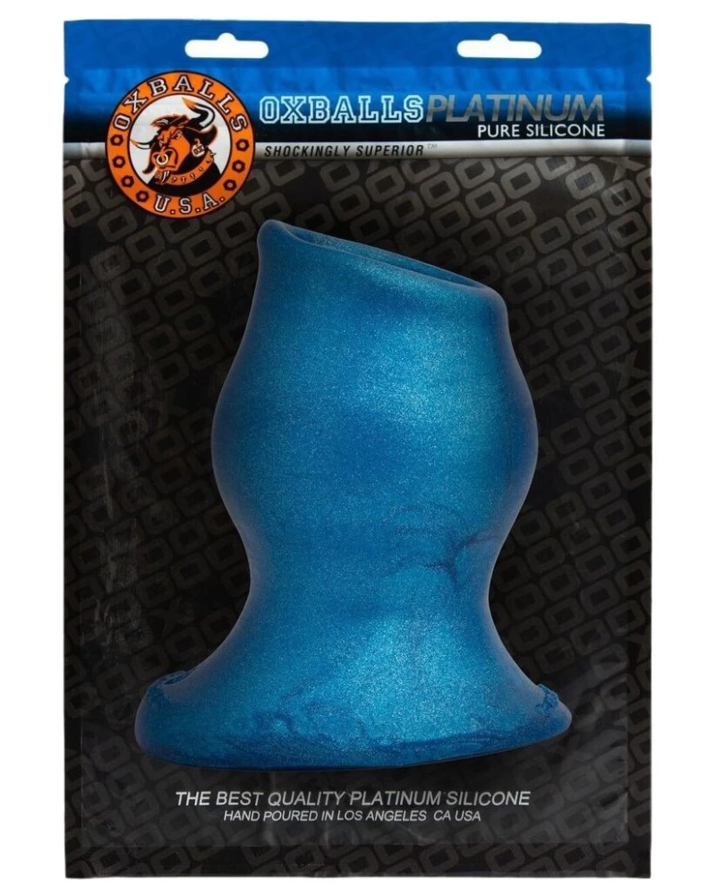 Oxballs Plug Tunnel PiG-HOLE Platinum Bleu 13 X 9 Cm – Image 2